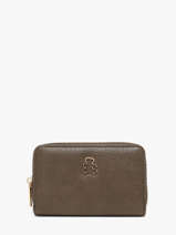 Portefeuille Lulu castagnette Vert zip EGO26053
