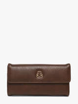 Wallet Lulu castagnette Brown zip ORASIE