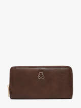Portefeuille Lulu castagnette Marron zip CHRYSA52