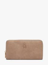 Wallet Chrysalide Lulu castagnette Beige zip CHRYSA52
