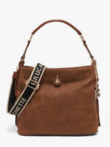 Sac Port� �paule Cadenas Lulu castagnette Marron cadenas BATISTE