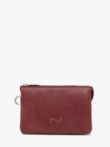 Porte-monnaie Cuir Nathan baume Rouge dynasty NG
