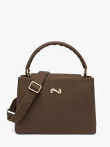 Leather Magnolia Top-handle Bag Nathan baume Brown eden 3