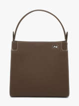 Sac Main Elisabeth Cuir Nathan baume Marron dynasty 4
