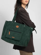 A4 Size Shoulder Bag Adventurer Recycled Polyester Cabaia Green adventurer TOTEBAGL-vue-porte