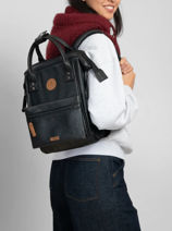 Adventurer Small - Minisac � Dos  Cabaia Noir adventurer S-vue-porte