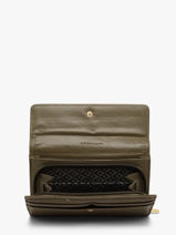Wallet Orasie Lulu castagnette Green zip ORASIE-vue-porte