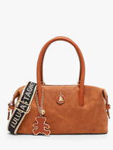 Sac Port� Main Cadenas Lulu castagnette Marron cadenas BARACK