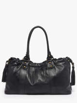 Sac Port� �paule Cow Cuir Basilic pepper Noir cow BCOW89