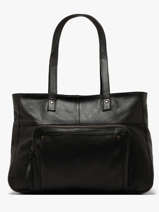 Shoulder Bag Ribs Leather Pieces Black ribs 17152864