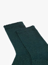 Chaussettes Pieces Bleu socks women 17078534-vue-porte