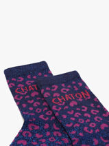 Chaussettes Pieces Multicolore socks women 17163852-vue-porte