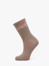 Women's Socks T�tue Long Glitter Pieces Beige socks women 17162499