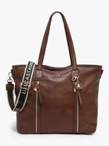 A4 Size Shoulder Bag Zip Lulu castagnette Brown zip 2