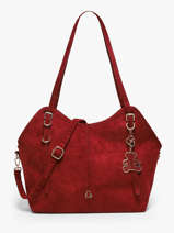 Shoulder Bag Surpique Lulu castagnette Red surpique BAKI