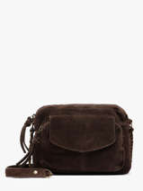 Leather Crossbody Bag Naina Pieces Brown naina 17100639