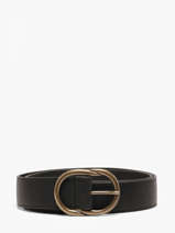Ceinture Femme Cuir Pieces Noir laura 17125486