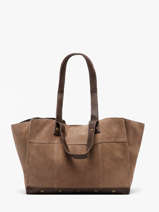 Shoulder Bag Ava Leather Pieces Beige ava 17166656