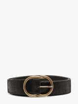 Leather Women's Belt Pieces Black laura 17125486