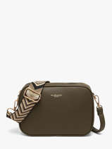 Sac Bandouli�re Grained Flora & co Vert grained F6967OR