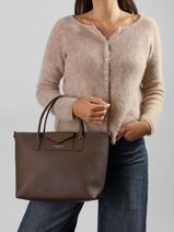 Handbag Maya Double Kba Lancaster Brown maya double kba 102-vue-porte