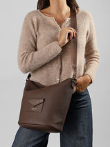 Crossbody Bag Maya Double Kba Lancaster Brown maya double kba 107-vue-porte