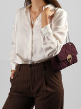 Sac Bandouli�re Moon Lin Vanessa bruno Violet moon 70V40533-vue-porte