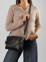 Sac Bandouli�re Vintage Cuir Mila louise Noir vintage 23673LC1-vue-porte
