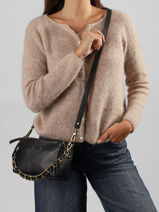 Sac Bandouli�re Vintage Cuir Mila louise Noir vintage 23673C1-vue-porte