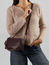 Sac Bandouli�re Vintage Cuir Mila louise Rouge vintage 23673E1-vue-porte