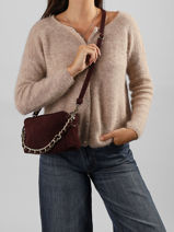 Shoulder Bag Vintage Leather Mila louise Red vintage 23673V-vue-porte