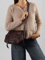 Sac Bandouli�re Vintage Cuir Mila louise Rouge vintage 3917E1-vue-porte
