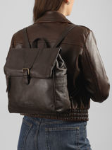 Sac � Dos A4 Cow Basilic pepper Marron cow BCOW50-vue-porte