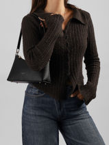 Shoulder Bag Saffiano David jones Black saffiano A-vue-porte