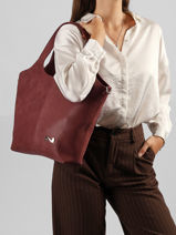 Nubuck Leather Prague Shoulder Bag Nathan baume Red riverside 2NG-vue-porte