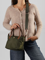 Sac Bandouli�re Popette Nylon Tommy hilfiger Vert popette AW17709-vue-porte