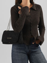 Shoulder Bag Ocarina Suede Valentino Black ocarina suede VBSA9B02-vue-porte