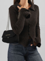 Sac Bandouli�re Ocarina Suede Valentino Noir ocarina suede VBSA9B05-vue-porte
