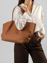 Leather Galat�e Xl Shoulder Bag Nathan baume Brown nymphea 7-vue-porte