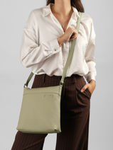 Leather Hasselt Crossbody Bag Nathan baume Green n city 9-vue-porte