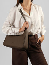 Sac Port� �paule Manaus Cuir Nathan baume Marron brasil 2-vue-porte