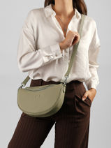 Leather Lago Crossbody Bag Nathan baume Green brasil 3-vue-porte