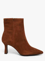 Stiletto Heel Boots In Leather Tamaris Brown women 45
