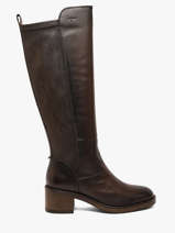 Heeled Boots In Leather Tamaris Brown women 47
