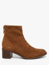 Bottines � Talon En Cuir Mam