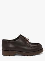 Derby Shoes In Leather Kleman Brown women ZA72107