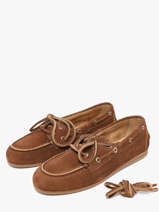 Boat Shoes In Leather Pavement Brown women 24128347