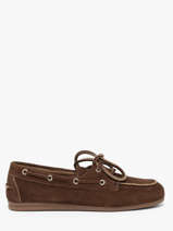 Boat Shoes In Leather Pavement Brown women 24128347