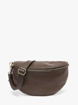 Sac Banane Cuir Milano Marron caviar CA21123O