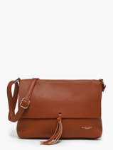 Sac Bandouli�re Grained Flora & co Marron grained F8045